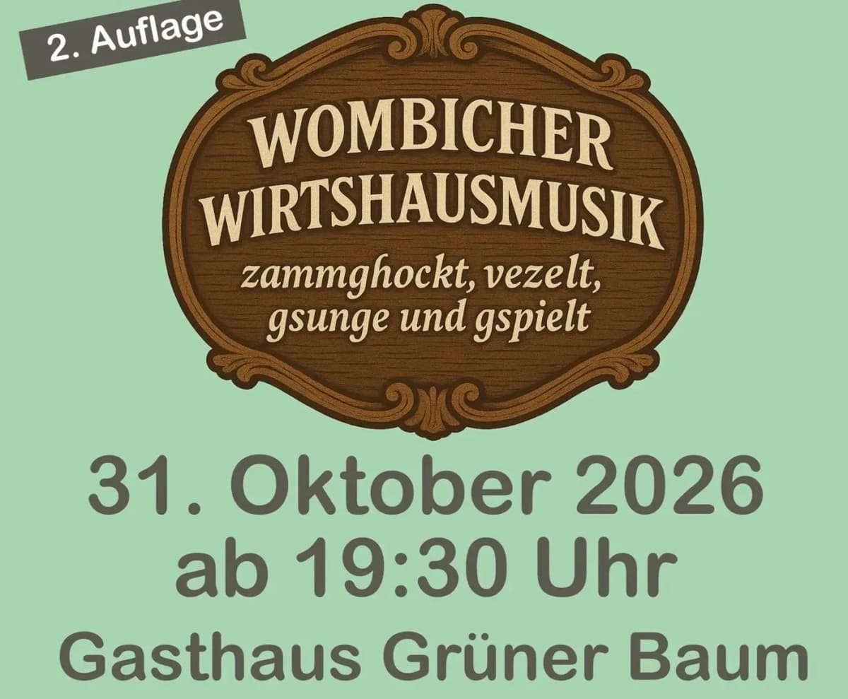 Plakat mit Angaben zum Datum und Uhrzeit