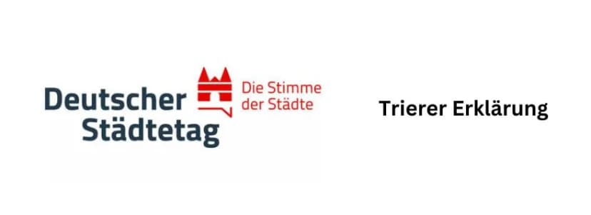 Logo des Deutschen Städtetags mit Schriftzug „Trierer Erklärung“