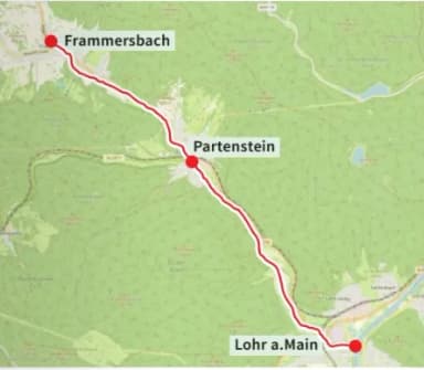 Radtour von Lohr über Partenstein nach Frammersbach