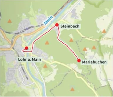 Radweg von Lohr über Steinbach nach Mariabuchen