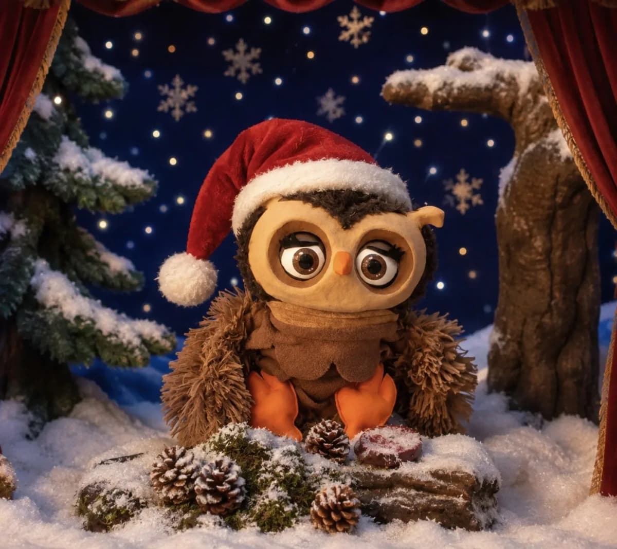 Bild zur Veranstaltung „Figurentheater: DIE KLEINE EULE FEIERT WEIHNACHTEN" — Beschreibung fehlt, bitte ergänzen