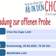 Offene Chorprobe Offene Chorprobe